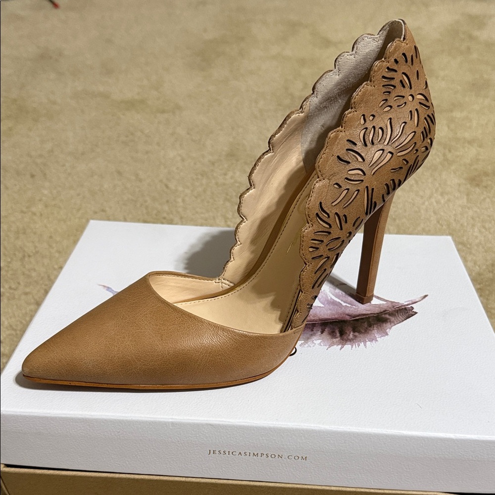 Jessica Simpson Brown Cutout Heels